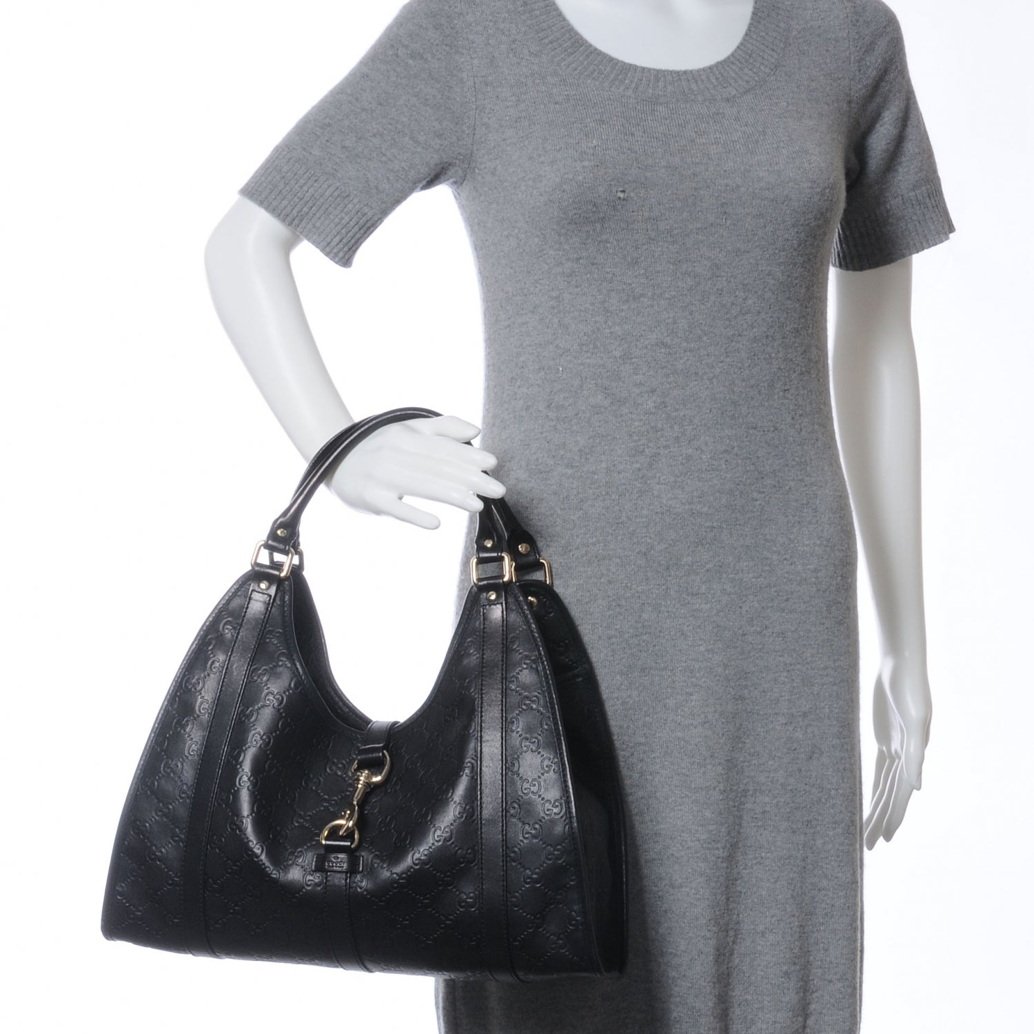 Gucci Guccissima Medium Joy Shoulder Bag Black 2 of 7