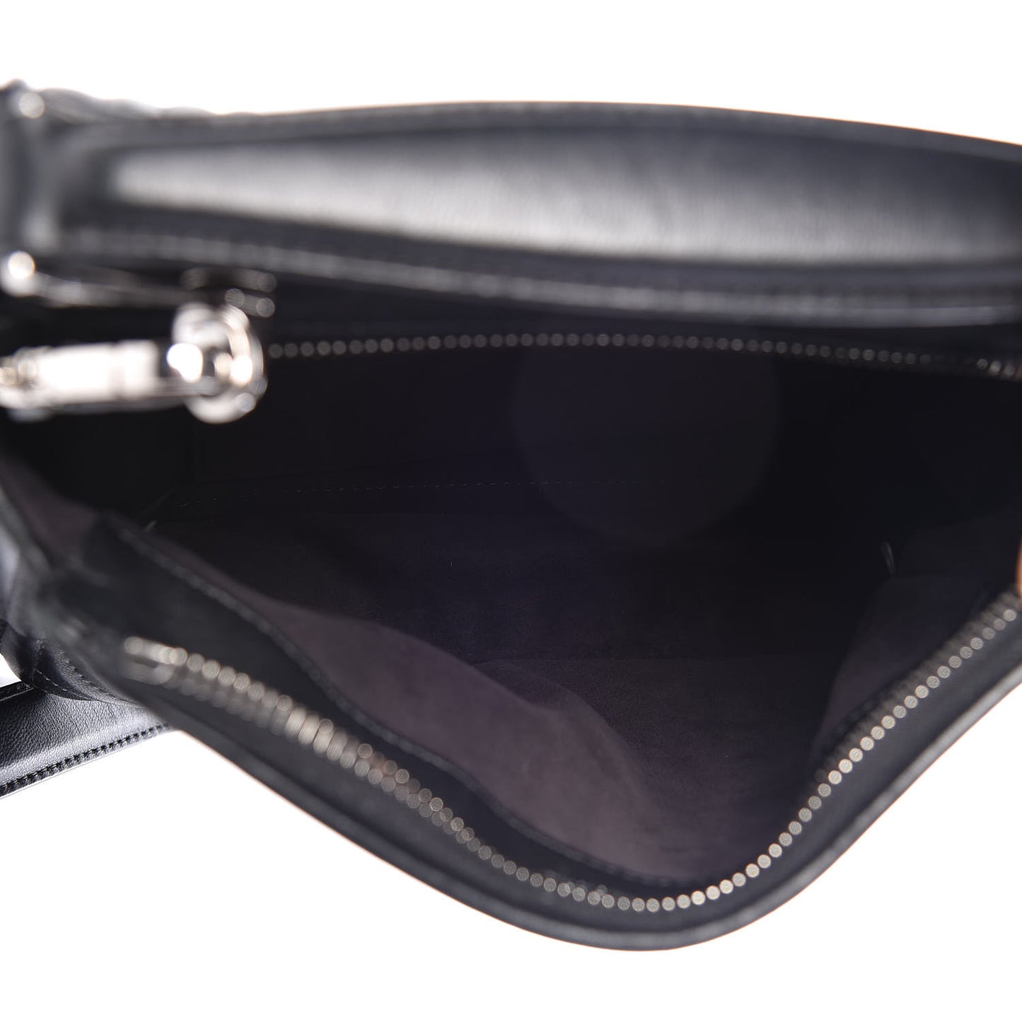 Shiny Nappa Trapuntata Small DotCom Click Top Handle Chain Satchel Black