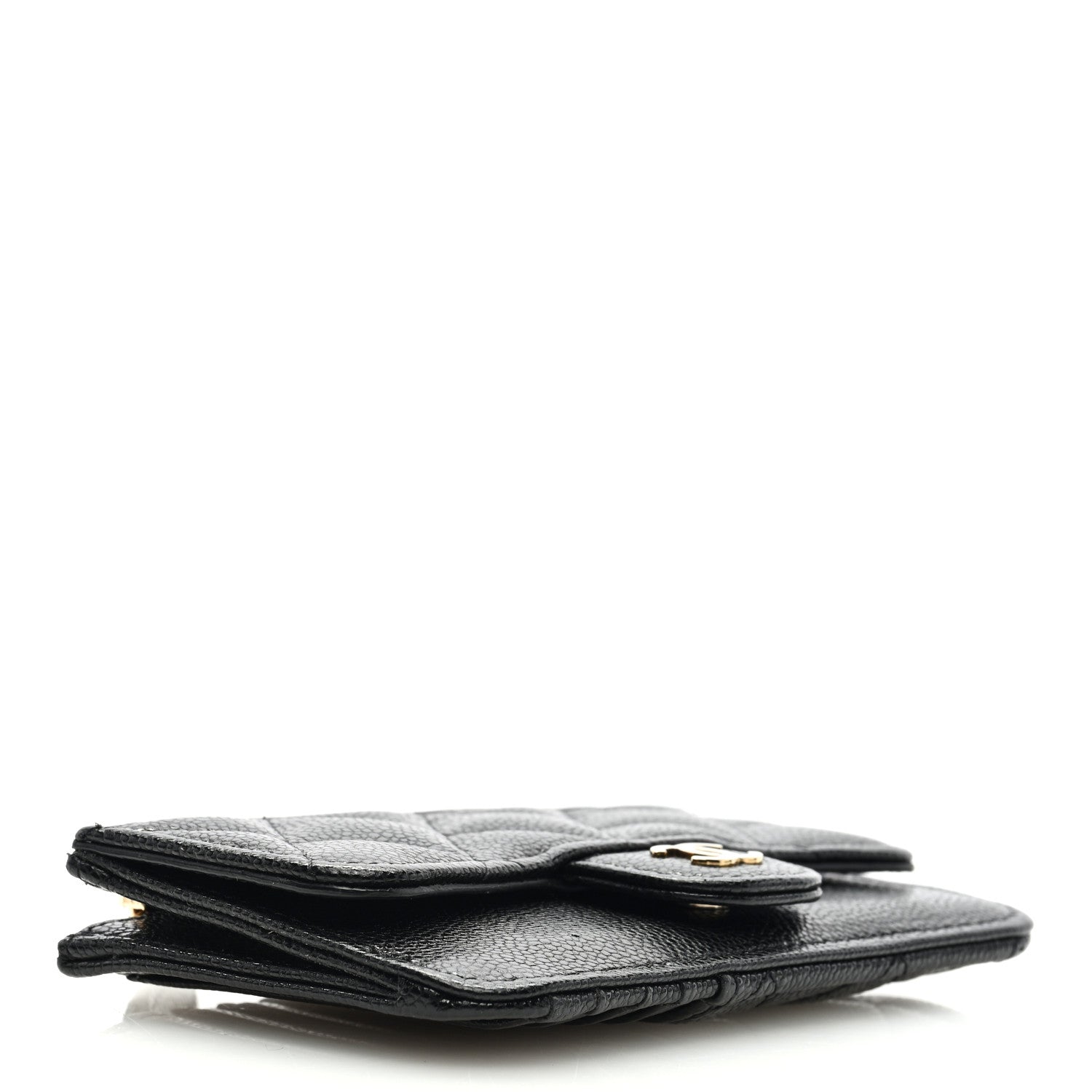 Chanel Caviar Quilted Flap Zip Card Holder Black 4 of 7