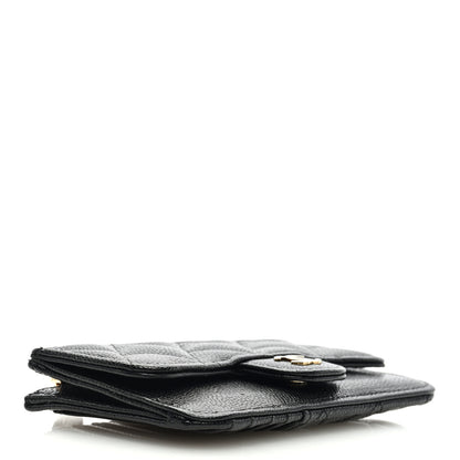Chanel Caviar Quilted Flap Zip Card Holder Black 4 of 7