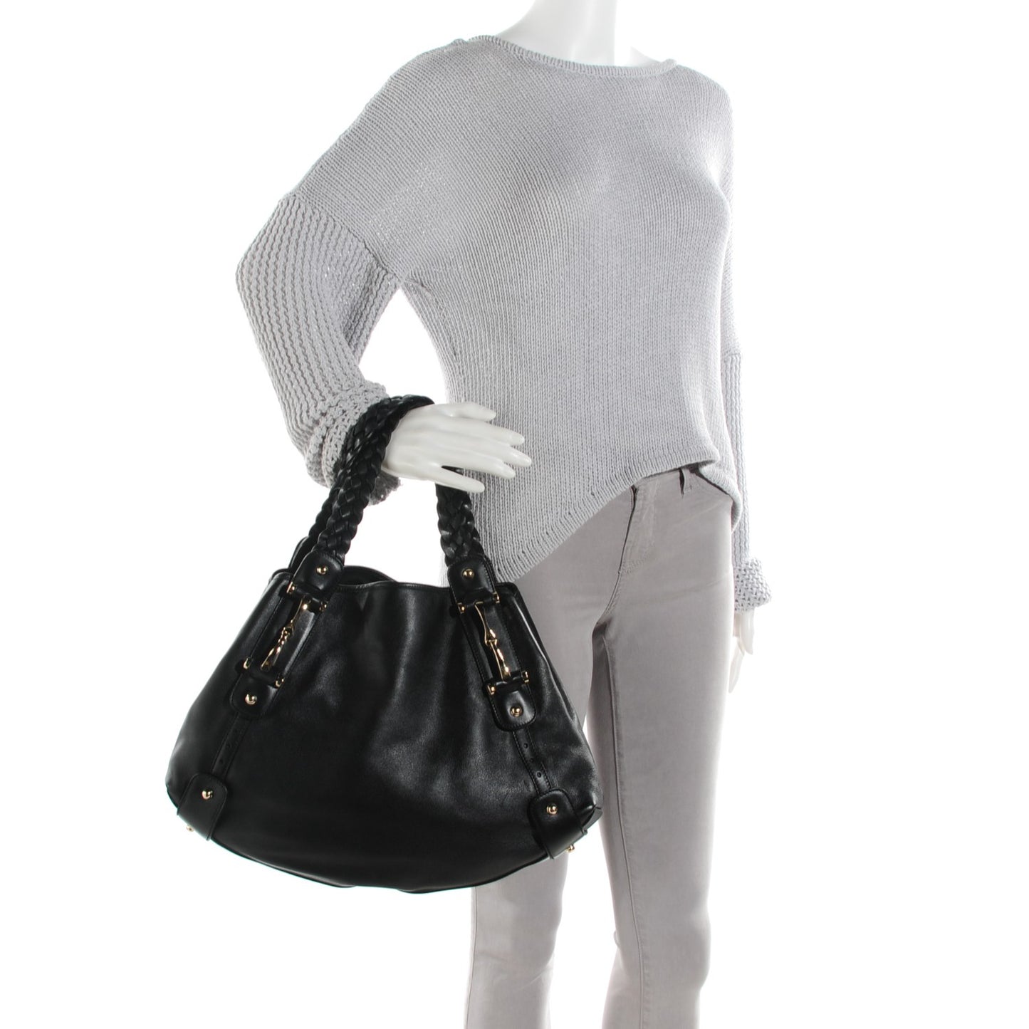 Calfskin Medium Pelham Shoulder Bag Black