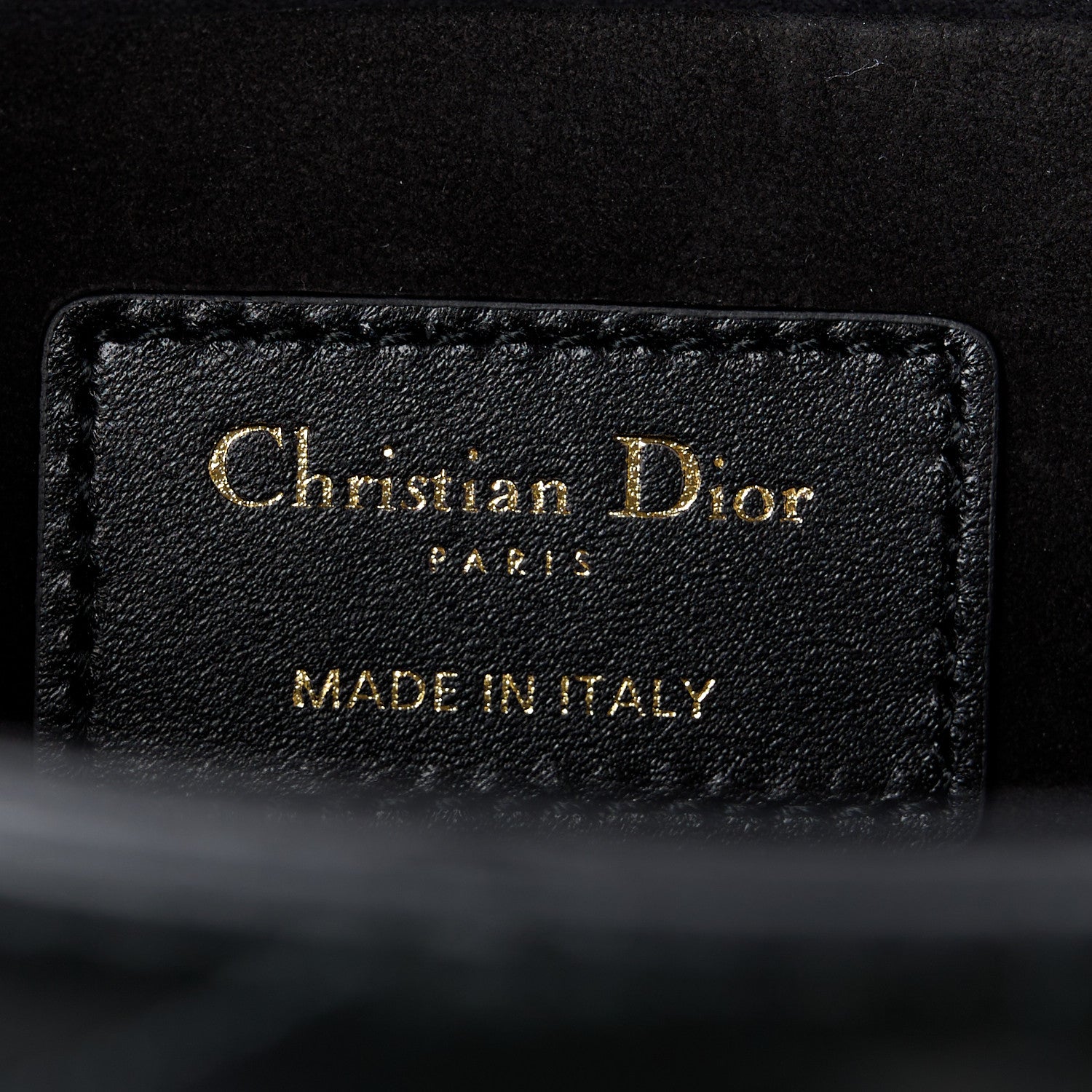 Christian Dior Lambskin Cannage Medium Lady D-Joy Black 6 of 10