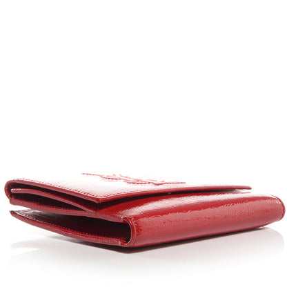 Saint Laurent Patent Belle de Jour French Wallet Red 4 of 7