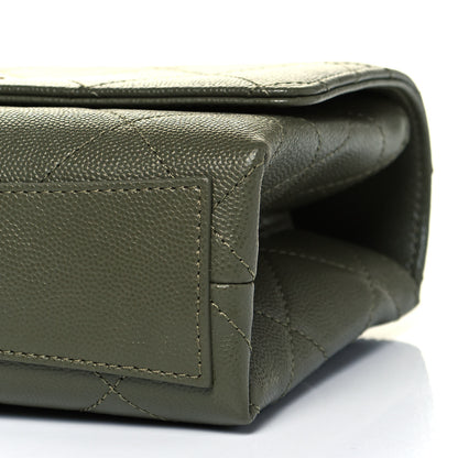 Chanel Caviar Quilted Mini Bracelet On Chain Flap Green 6 of 9