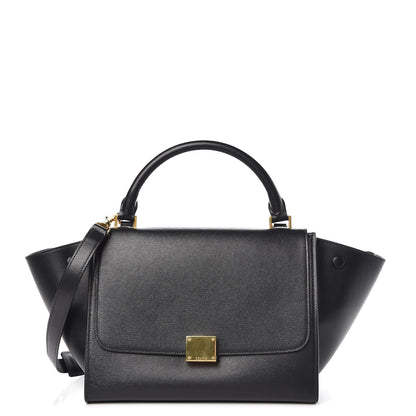 Celine Liege Calfskin Small Trapeze Black 1 of 6