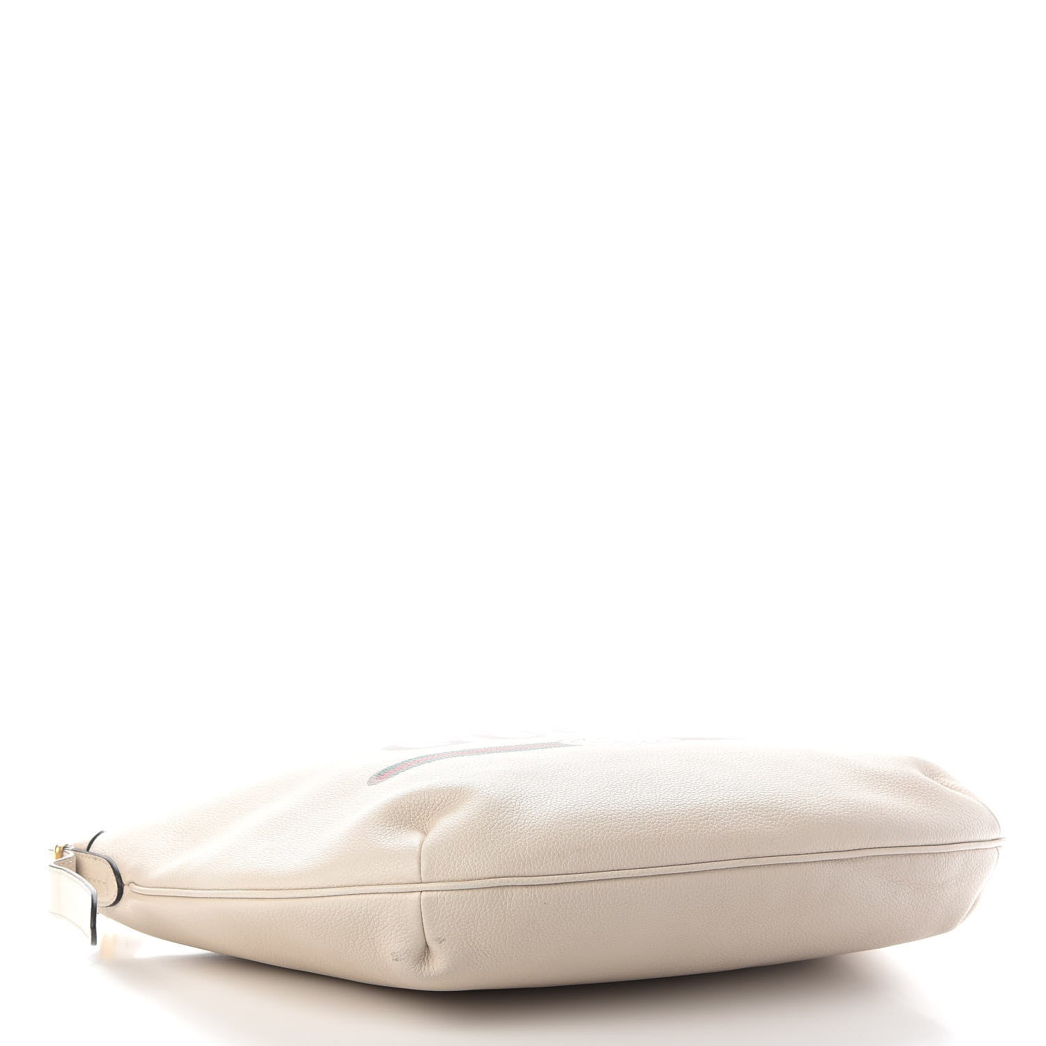 Gucci Grained Calfskin Logo Half Moon Hobo White 4 of 9