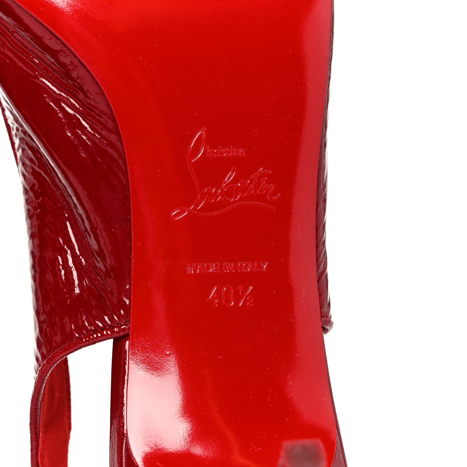 Christian Louboutin Patent Vogue Sporty Kate 55 Slingback 40.5 Loubi 7 of 9