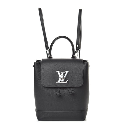 Louis Vuitton Calfskin Lockme Mini Backpack Black 1 of 9