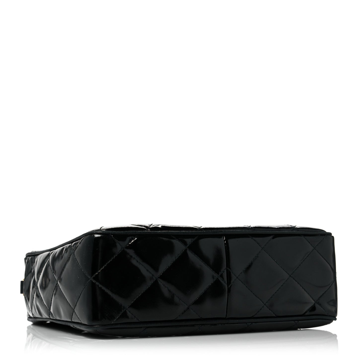 Patent Quilted Tassel Camera Case Black