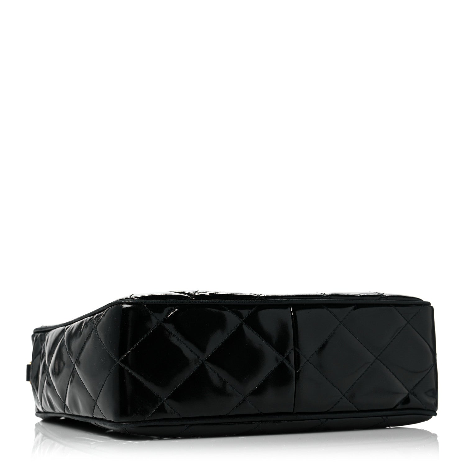 Chanel Patent Quilted Tassel Camera Case Black 3 of 9