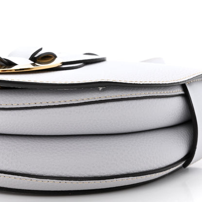 Chloe Grained Calfskin Small Darryl Saddle Crossbody Bag Light Cloud 10 of 12