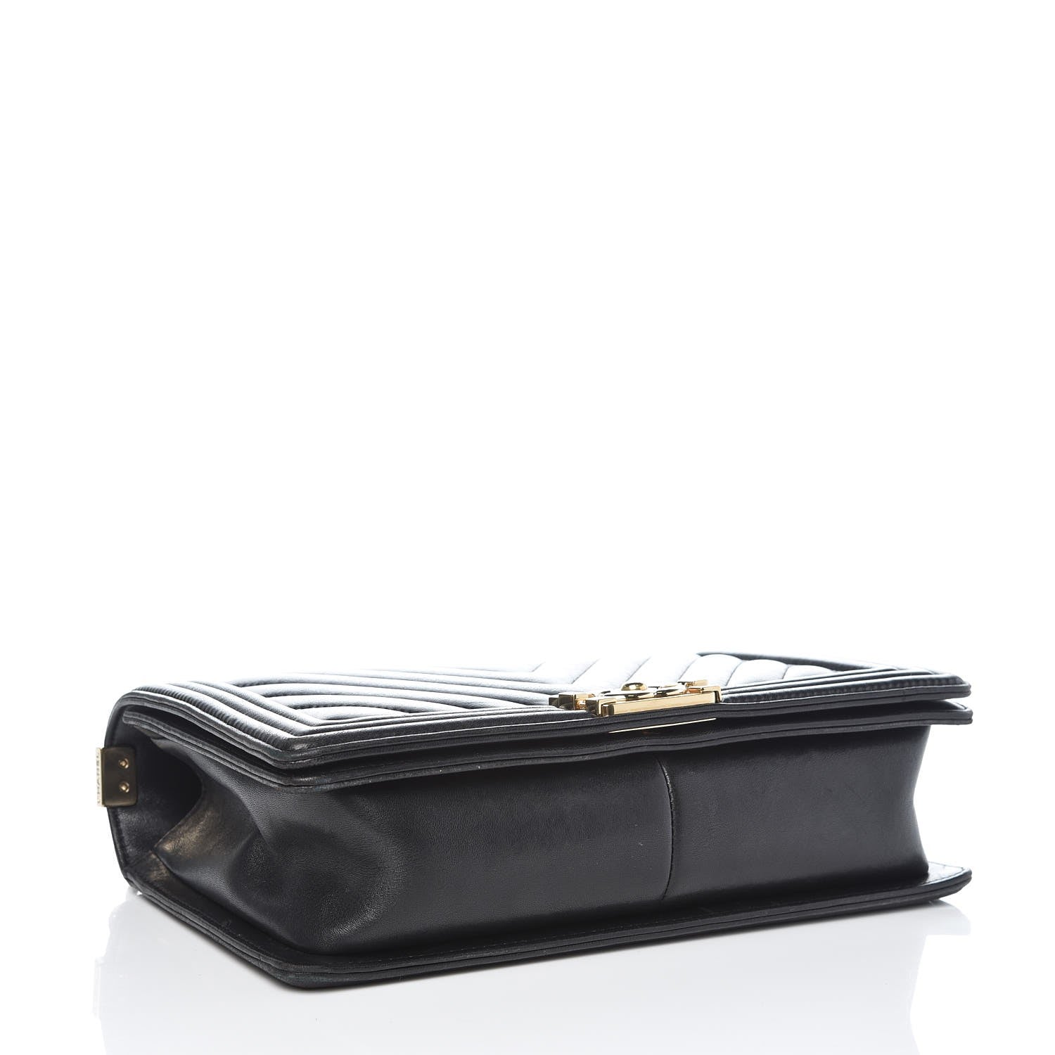 Chanel Lambskin Chevron Quilted New Medium Boy Flap Black 4 of 8