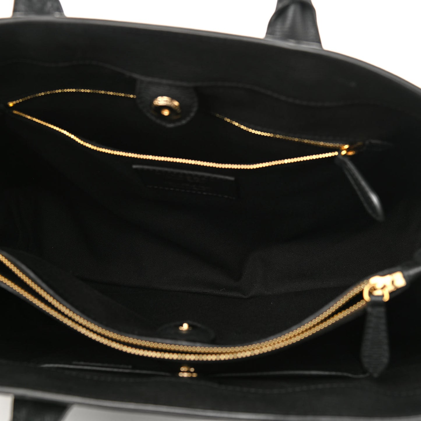 Grainy Calfskin House Check Large Banner Tote Black