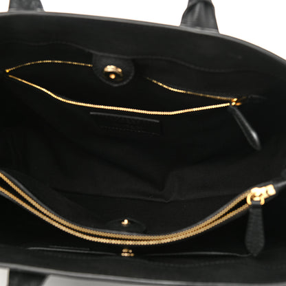 Burberry Grainy Calfskin House Check Large Banner Tote Black 5 of 12