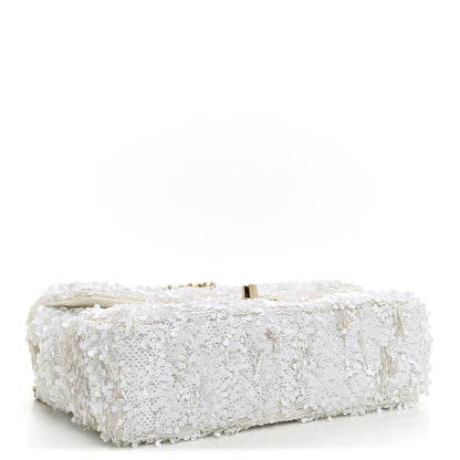 Chanel Sequin Mini Rectangular Flap White 4 of 10