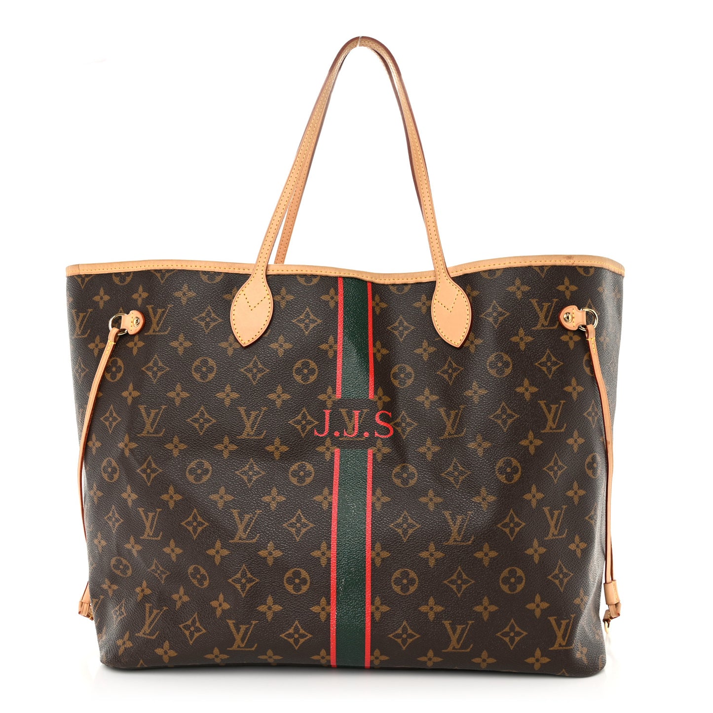 Monogram My LV Heritage Neverfull GM Red Green