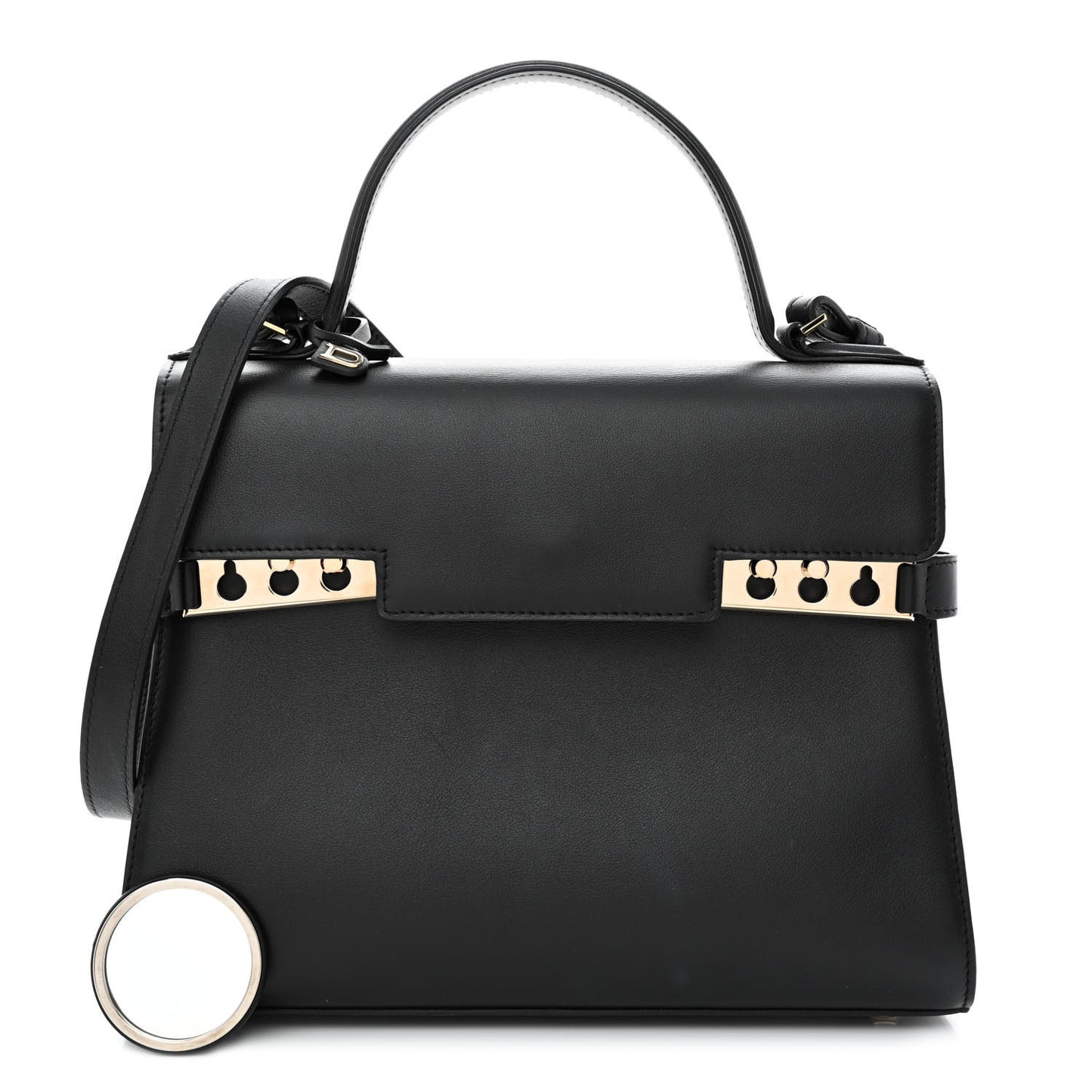 Calfskin MM Tempete Satchel Black