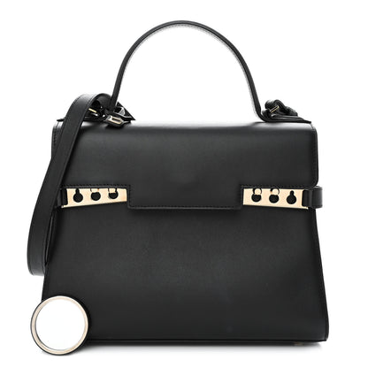 Delvaux Calfskin MM Tempete Satchel Black 1 of 11