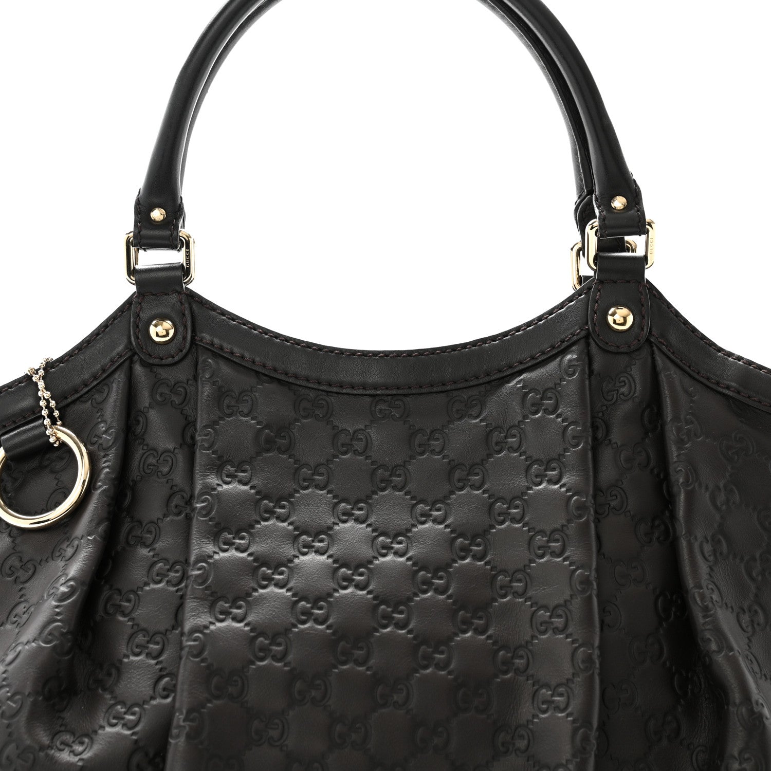 Gucci Guccissima Vitello Tender Large Sukey Tote Testa di Moro 7 of 11