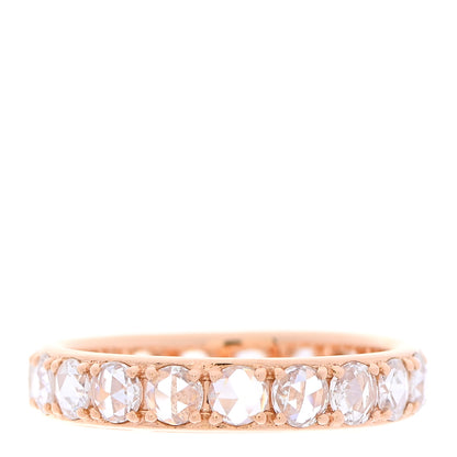 Tiffany 18K Rose Gold Diamond Metro Rose Cut Eternity Band Ring 51 5.75 1 of 5
