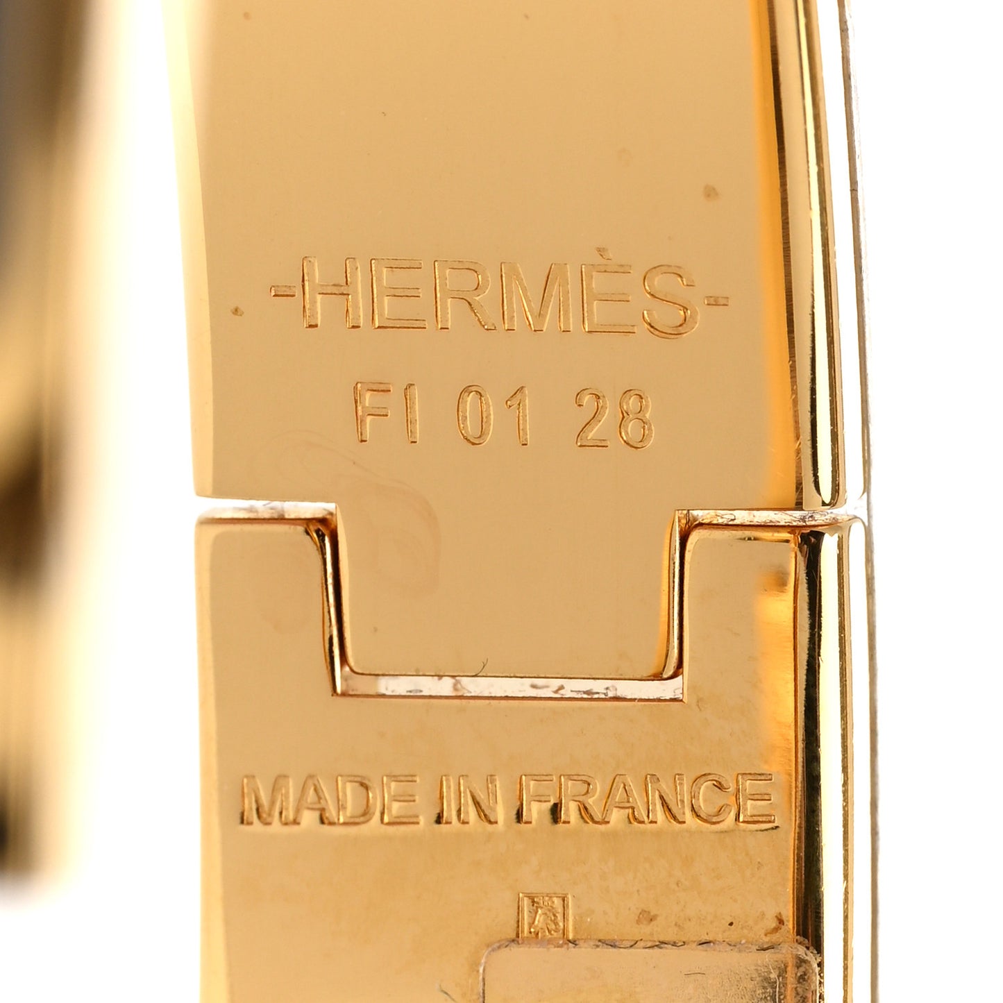 Enamel Narrow Clic Clac H Bracelet PM Marron Glace