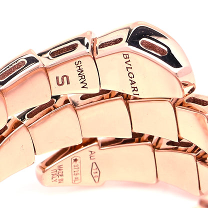 Bulgari 18K Rose Gold Diamond Serpenti Viper Wrap Ring S 4 of 5