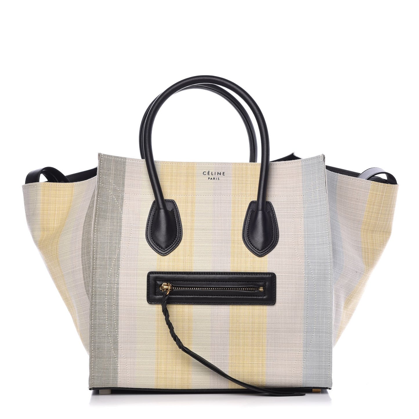 Cotton Canvas Striped Medium Phantom Luggage