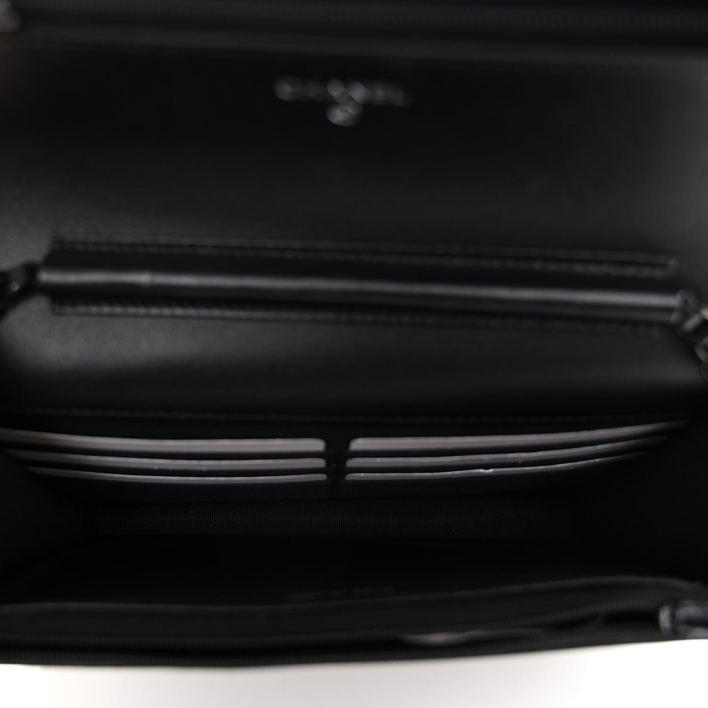 Lambskin Quilted Wallet On Chain WOC So Black