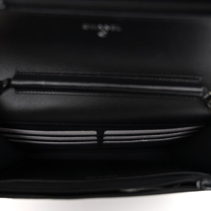 Chanel Lambskin Quilted Wallet On Chain WOC So Black 5 of 10