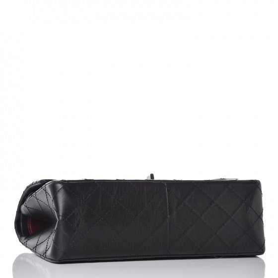 Aged Calfskin Quilted 2.55 Reissue 226 Flap Black
