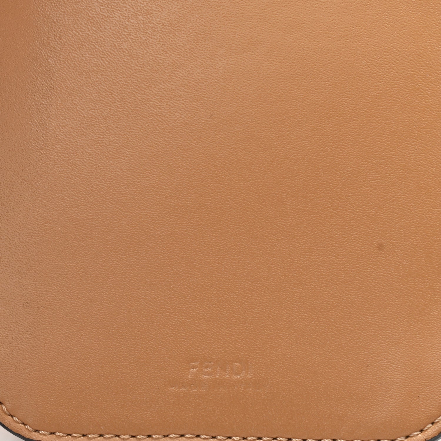 Fendi Vitello Termosport F is Fendi FF 1974 Embossed Phone Pouch Miele Scuro 6 of 11