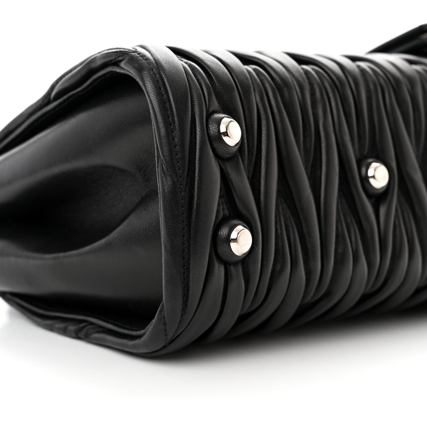 Miu Miu Nappa Matelasse Top Handle Bag Black 8 of 10