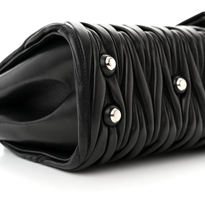 Miu Miu Nappa Matelasse Top Handle Bag Black 8 of 10