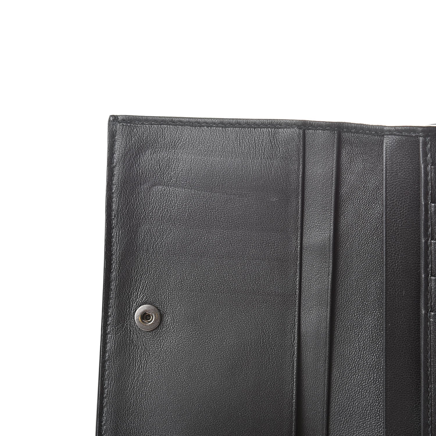 Bottega Veneta Nappa Intrecciato Continental Compact Flap Wallet Black 7 of 9