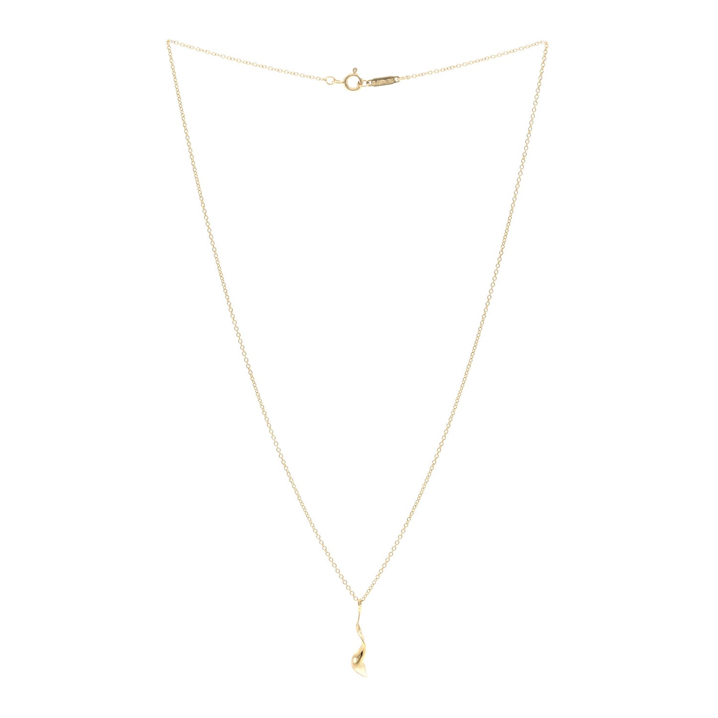 18K Yellow Gold Frank Gehry Orchid Pendant Necklace
