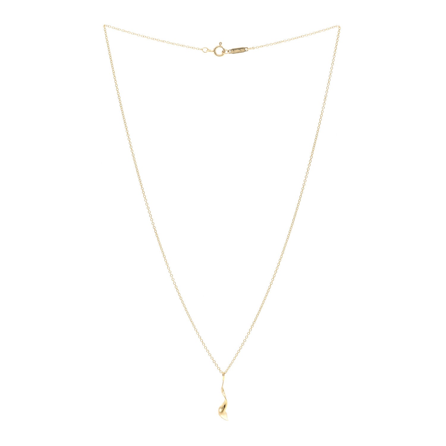 Tiffany 18K Yellow Gold Frank Gehry Orchid Pendant Necklace 3 of 4