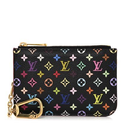 Louis Vuitton Monogram Multicolor Key Pouch Black Grenade 1 of 8