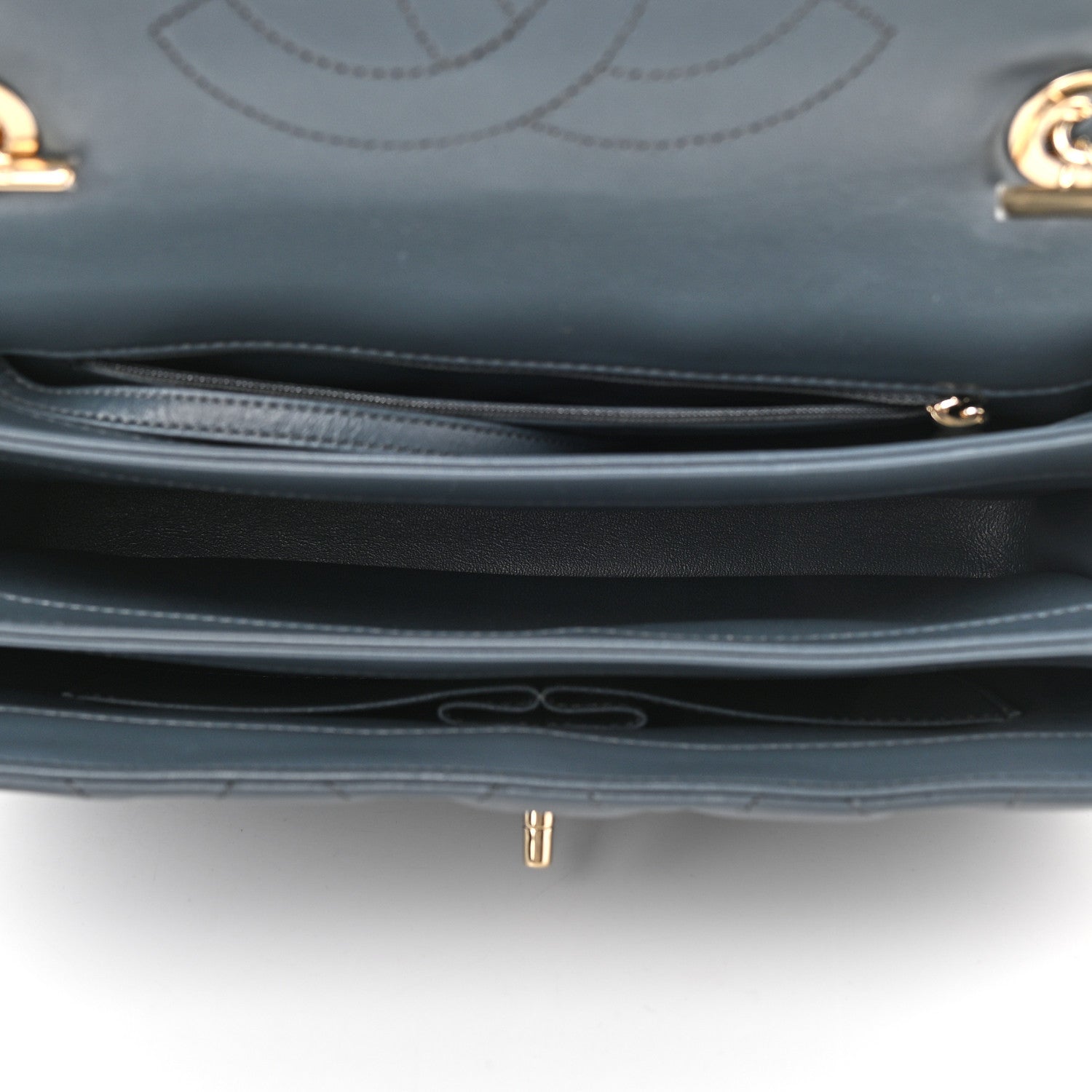 Chanel Lambskin Quilted Medium Trendy CC Flap Dual Handle Bag Dark Grey 5 of 10