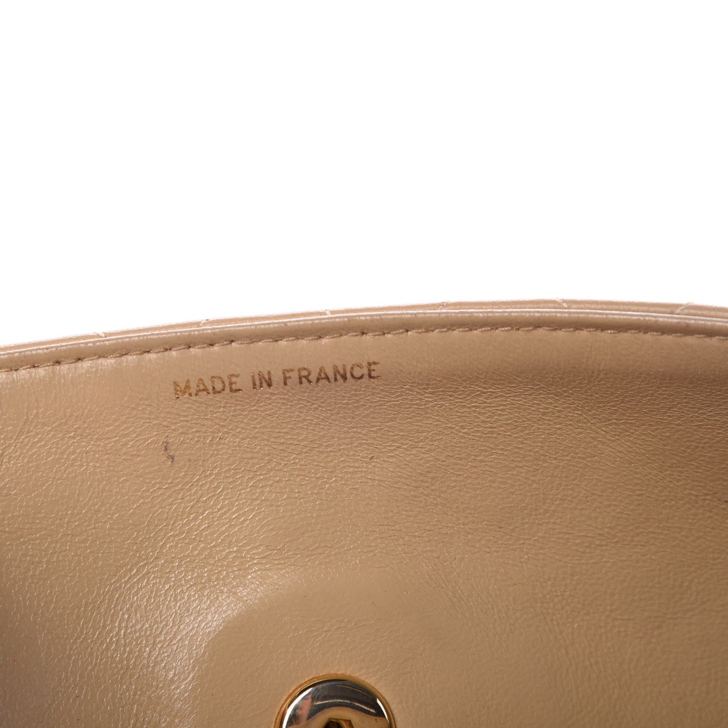 Chanel Lambskin Quilted Medium Single Flap Beige 7 of 13