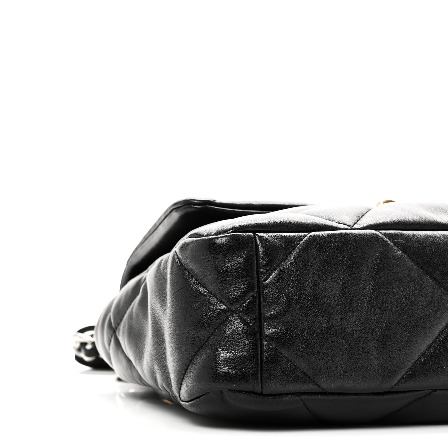 Goatskin Quilted Medium Chanel 19 Flap Black
