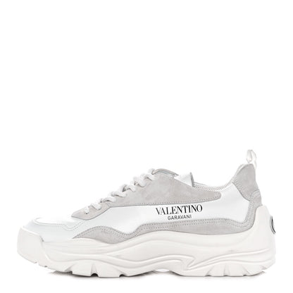Valentino Garavani Calfskin Suede Mens Gumboy Sneakers 40.5 White 1 of 9