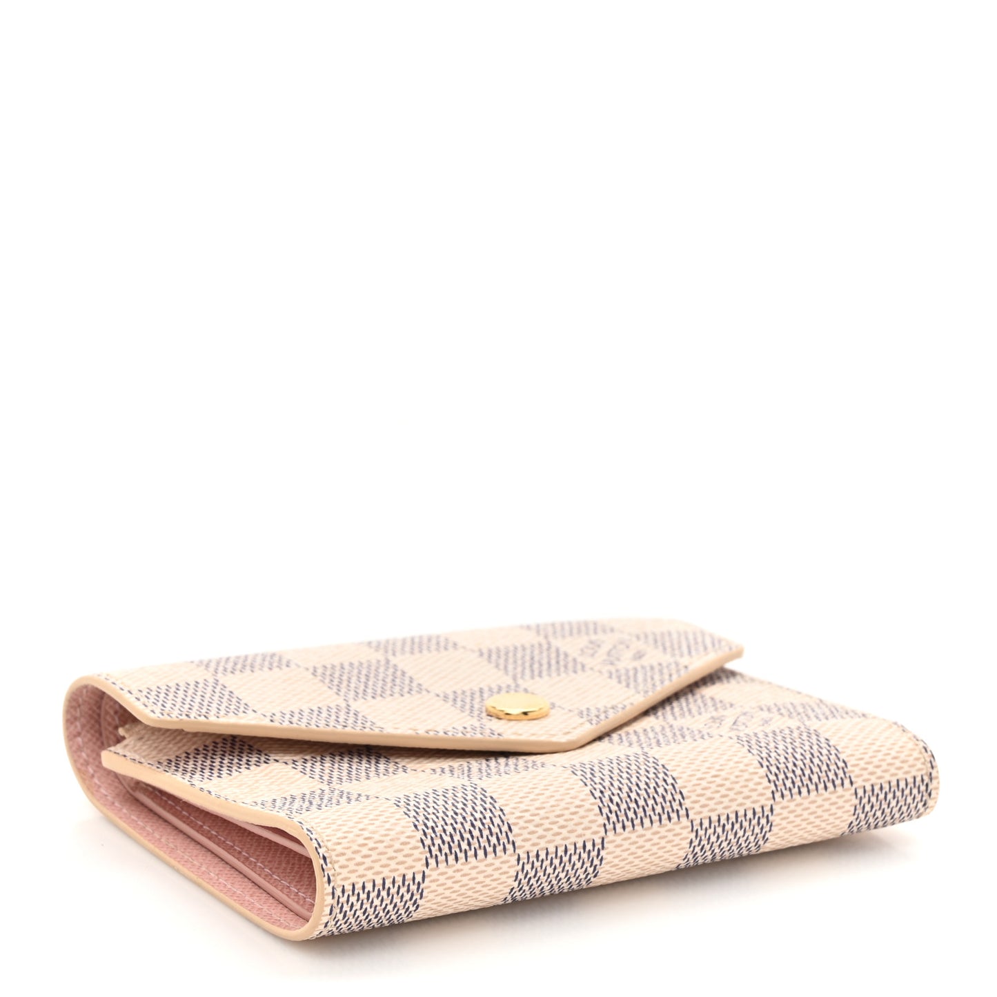 Damier Azur Victorine Wallet Rose Ballerine