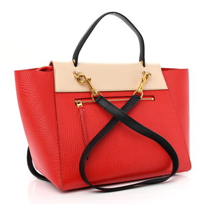 Celine Elephant Calfskin Mini Tri-Color Belt Bag Vermillion 3 of 13