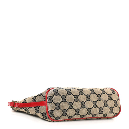 Gucci Monogram Boat Pochette Black Red 5 of 10
