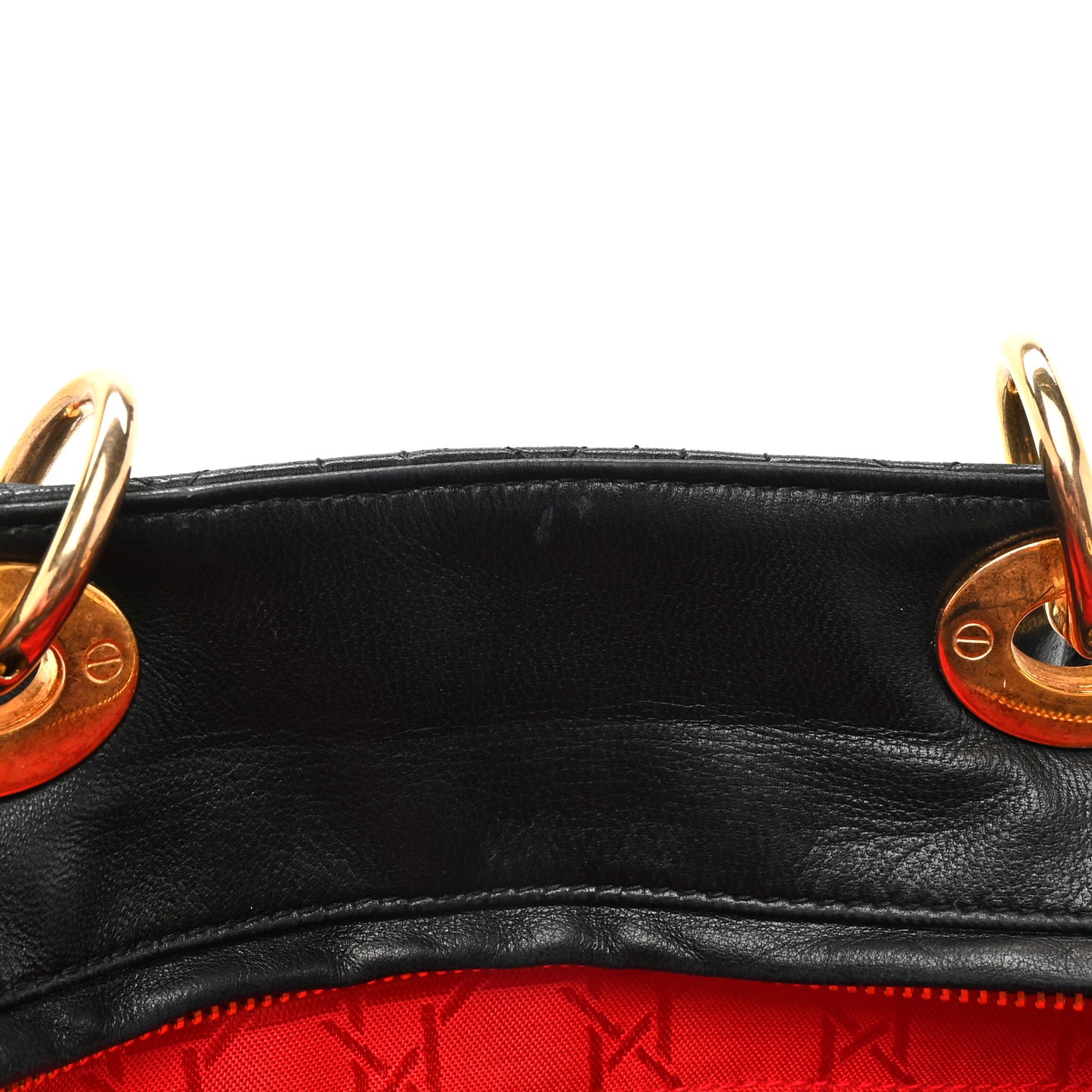 Lambskin Cannage Large Lady Dior Black