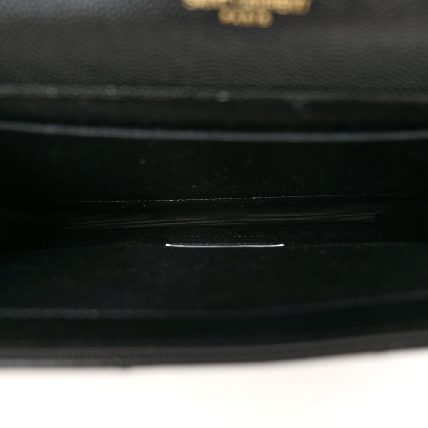 Grain De Poudre Matelasse Chevron Monogram Envelope Clutch Black