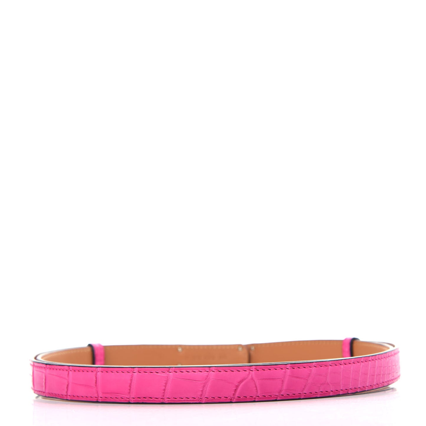 Matte Alligator Kelly Belt Rose Shocking