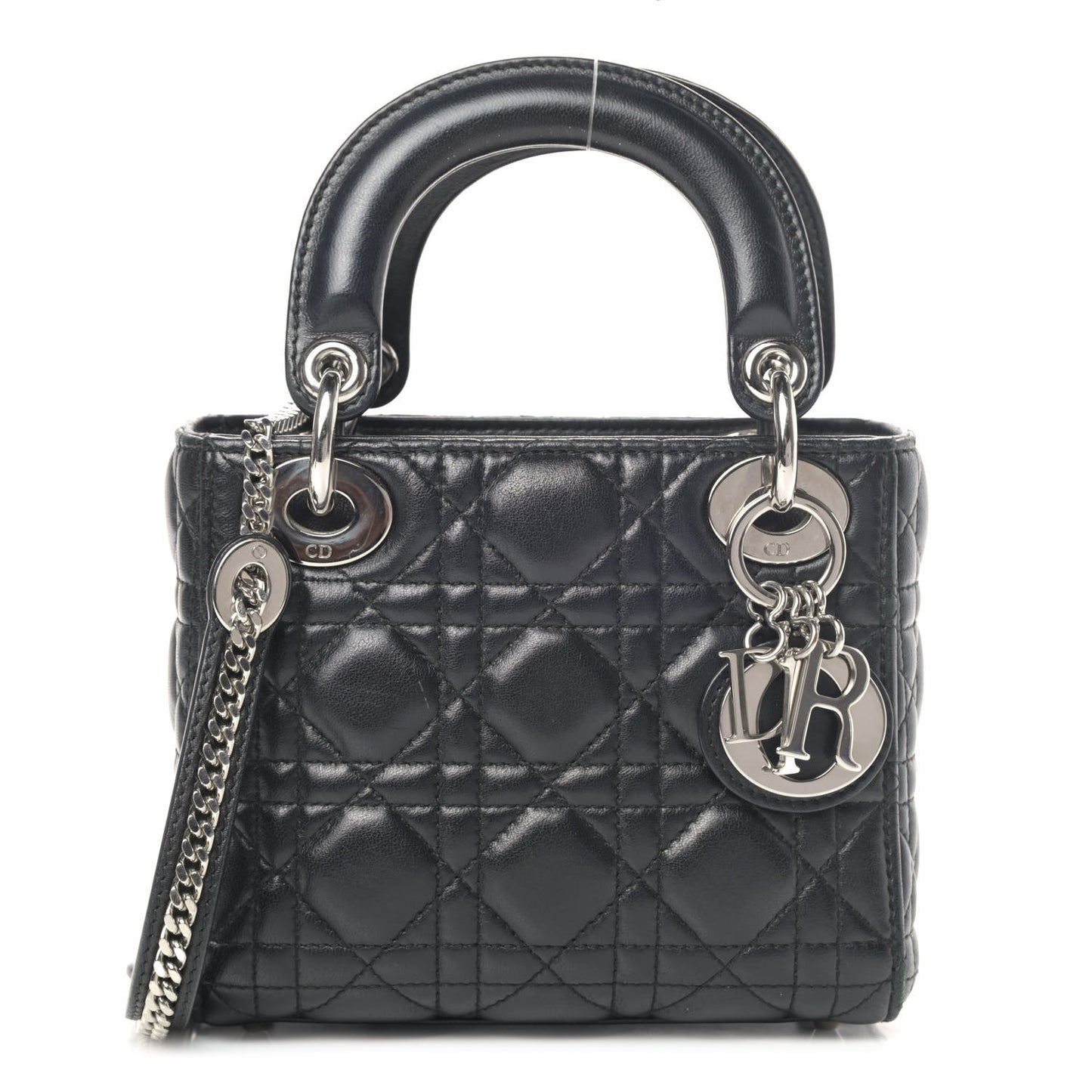 Lambskin Cannage Mini Lady Dior Black