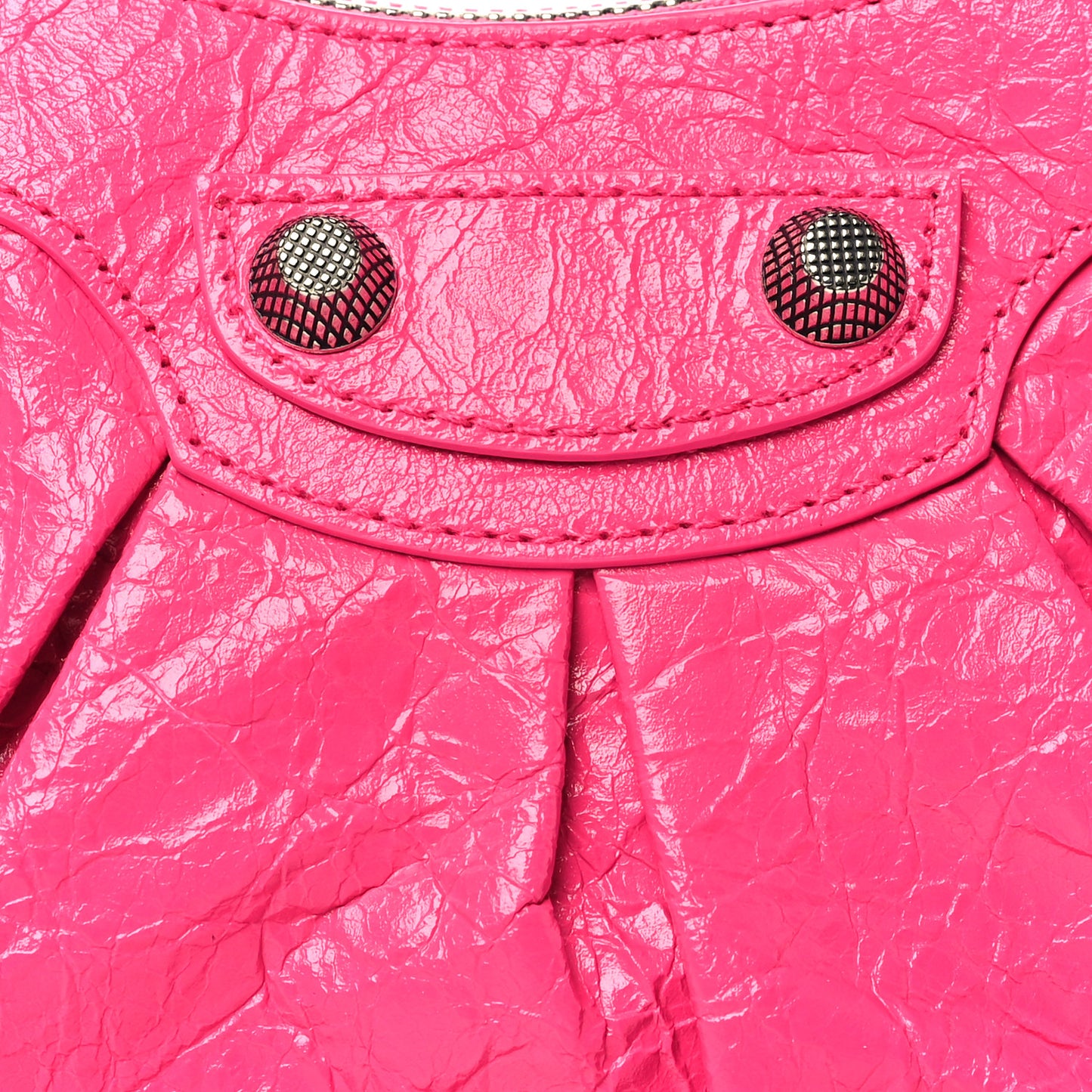 Agneau Arena Le Cagole Shoulder Bag XS Fluo Pink