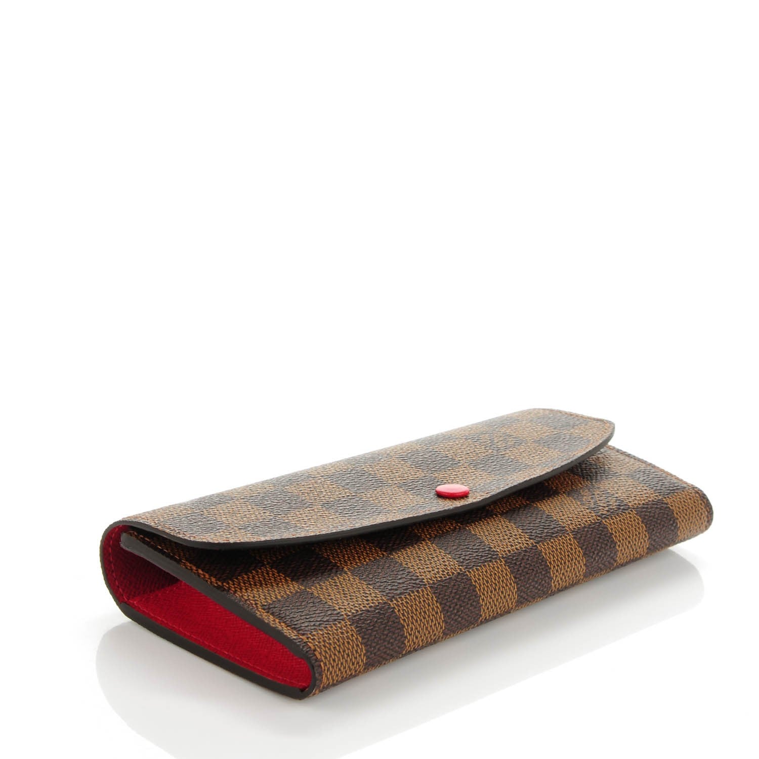 Louis Vuitton Damier Ebene Emilie Wallet Red 4 of 7
